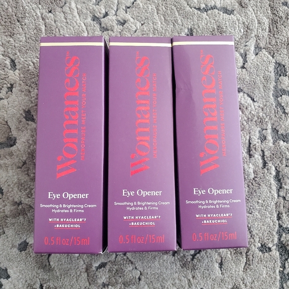 3 PACK Womaness Eye Opener Smoothing & Brightening Cream 0.5 Fl oz / 15 ml Vegan - Picture 1 of 1